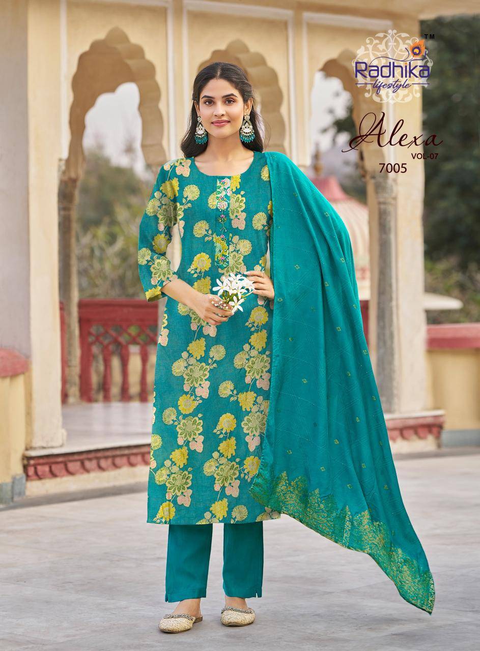 Radhika lifestyle alexa vol-7 Affordable Kurtis in Ahmedabad